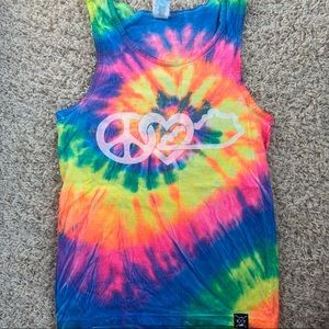 Peace Love Kentucky tie dye tank top - small